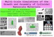 Multi-Scale Simulations of the Growth and Assembly of Colloidal Nanoscale Materials