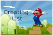 Creating  List