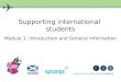 Supporting international  students