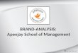 BRAND-ANALYSIS:  Apeejay School of Management