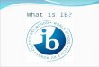 What is IB?