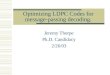 Optimizing LDPC Codes for message-passing decoding