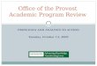 Office of the Provost Academic Program Review