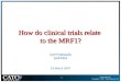 How do clinical trials relate  to the MRF1?