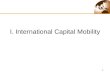 I. International Capital  Mobility