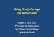 Using Study Groups For Discussions