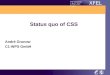 Status quo of CSS
