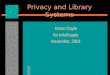 Privacy and Library Systems