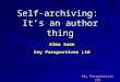 Self-archiving:  It’s an author thing