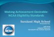Making Achievement Desirable:  NCAA Eligibility Standards