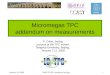 Micromegas TPC addendum on measurements