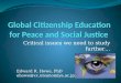 Global Citizenship Education for Peace and Social Justice