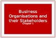 Business Organisations and their Stakeholders