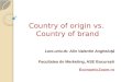Country of  origin  vs.  Country of brand