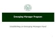 Establishing an Emerging Manager Fund