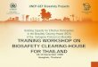 Training Workshop on Biosafety Clearing-House for Thailand