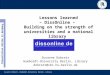 Lessons learned – DissOnline –  Building on the strength of universities and a national library