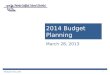 2014 Budget Planning