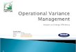 Operational Variance Management