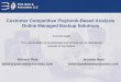 Customer Competitive Playbook-Based Analysis Online Managed Backup Solutions
