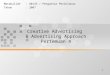 Creative Advertising  & Advertising Approach Pertemuan 4