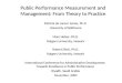 Public Performance Measurement and Management: From Theory to Practice