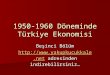 1950-1960 Döneminde Türkiye Ekonomisi
