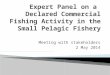 Expert Panel on a  Declared Commercial Fishing Activity in the Small Pelagic Fishery