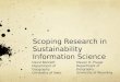 Scoping Research in Sustainability Information Science