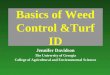 Basics of Weed Control &Turf ID