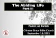 The Abiding Life Part III