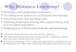 Why Distance Learning?