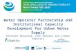 Capacity development  -  key to sustainable  water operations