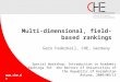 Multi-dimensional, field-based rankings