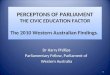 PERCEPTONS OF PARLIAMENT THE CIVIC EDUCATION FACTOR The 2010 Western Australian Findings