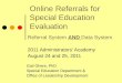 Online Referrals for Special Education Evaluation
