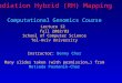 Computational Genomics Course Lecture 12 fall 2002/03 School of Computer Science