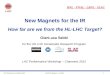 New Magnets for the IR How far are we from the HL-LHC Target?