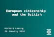 European citizenship  and the British