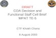 DRAFT COA Decision and Functional Staff Cell Brief  MPAT TE-5