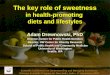 Scientific Conference on Understanding and Managing Sweetness