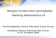 Mengisi Konten demi peningkatan Ranking Webometrics UI