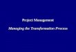Project Management Managing the Transformation Process
