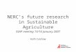 NERC’s future research in Sustainable Agriculture