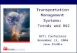 Transportation Management Systems:  Trends and ROI