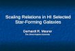 Scaling Relations in HI Selected Star-Forming Galaxies