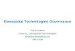 Geospatial Technologies Governance
