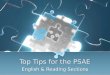 Top Tips for the PSAE