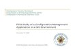 Pilot Study of a Configuration Management Application in a GIS Environment November 28, 2006