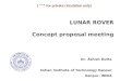 LUNAR ROVER Concept proposal meeting
